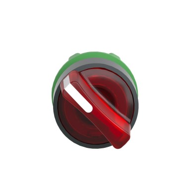 ZB5AK1243 - Head for illuminated selector switch, Harmony XB5, dark grey plastic, red handle, 22mm, universal LED, 2 positions - Schneider Electric - Head for illuminated selector switch, Harmony XB5, dark grey plastic, red handle, 22mm, universal LED, 2 positions - Schneider Electric - 2