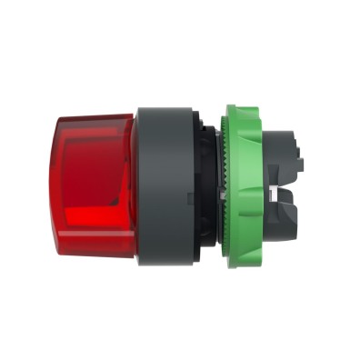 ZB5AK1243 - Head for illuminated selector switch, Harmony XB5, dark grey plastic, red handle, 22mm, universal LED, 2 positions - Schneider Electric - Head for illuminated selector switch, Harmony XB5, dark grey plastic, red handle, 22mm, universal LED, 2 positions - Schneider Electric - 4