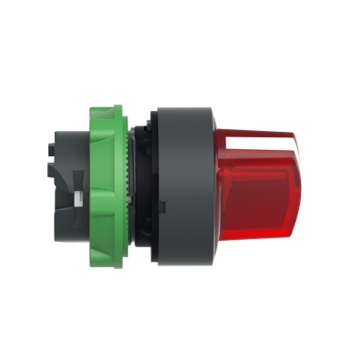 ZB5AK1243 - Head for illuminated selector switch, Harmony XB5, dark grey plastic, red handle, 22mm, universal LED, 2 positions - Schneider Electric - Head for illuminated selector switch, Harmony XB5, dark grey plastic, red handle, 22mm, universal LED, 2 positions - Schneider Electric - 5