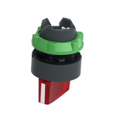 ZB5AK1243 - Head for illuminated selector switch, Harmony XB5, dark grey plastic, red handle, 22mm, universal LED, 2 positions - Schneider Electric - Head for illuminated selector switch, Harmony XB5, dark grey plastic, red handle, 22mm, universal LED, 2 positions - Schneider Electric - 6