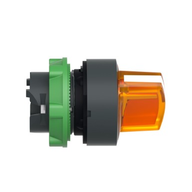 ZB5AK1253 - Head for illuminated selector switch, Harmony XB5, dark grey plastic, orange handle, 22mm, universal LED, 2 positions - Schneider Electric - Head for illuminated selector switch, Harmony XB5, dark grey plastic, orange handle, 22mm, universal LED, 2 positions - Schneider Electric - 1