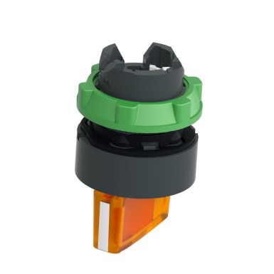 ZB5AK1253 - Head for illuminated selector switch, Harmony XB5, dark grey plastic, orange handle, 22mm, universal LED, 2 positions - Schneider Electric - Head for illuminated selector switch, Harmony XB5, dark grey plastic, orange handle, 22mm, universal LED, 2 positions - Schneider Electric - 2