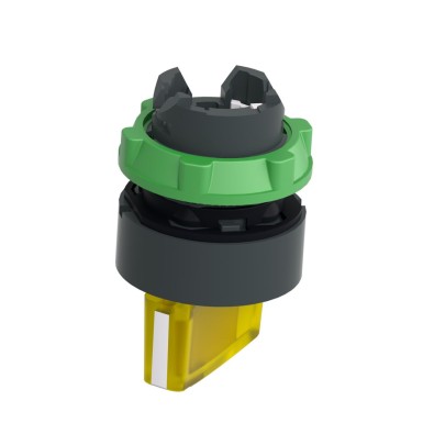 ZB5AK1283 - Head for illuminated selector switch, Harmony XB5, plastic, yellow handle, 22mm, universal LED, 2 positions - Schneider Electric - Head for illuminated selector switch, Harmony XB5, plastic, yellow handle, 22mm, universal LED, 2 positions - Schneider Electric - 4