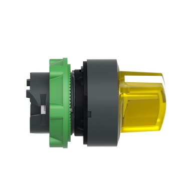 ZB5AK1283 - Head for illuminated selector switch, Harmony XB5, plastic, yellow handle, 22mm, universal LED, 2 positions - Schneider Electric - Head for illuminated selector switch, Harmony XB5, plastic, yellow handle, 22mm, universal LED, 2 positions - Schneider Electric - 6