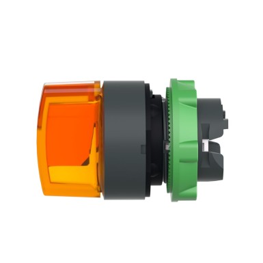 ZB5AK1353 - Head for illuminated selector switch, Harmony XB5, universal LED, orange handle, 22mm, 3 positions, stay put - Schneider Electric - Head for illuminated selector switch, Harmony XB5, universal LED, orange handle, 22mm, 3 positions, stay put - Schneider Electric - 2