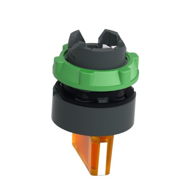 ZB5AK1353 - Head for illuminated selector switch, Harmony XB5, universal LED, orange handle, 22mm, 3 positions, stay put - Schneider Electric - Head for illuminated selector switch, Harmony XB5, universal LED, orange handle, 22mm, 3 positions, stay put - Schneider Electric - 3