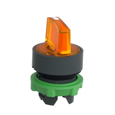 ZB5AK1353 - Head for illuminated selector switch, Harmony XB5, universal LED, orange handle, 22mm, 3 positions, stay put - Schneider Electric - Head for illuminated selector switch, Harmony XB5, universal LED, orange handle, 22mm, 3 positions, stay put - Schneider Electric - 5