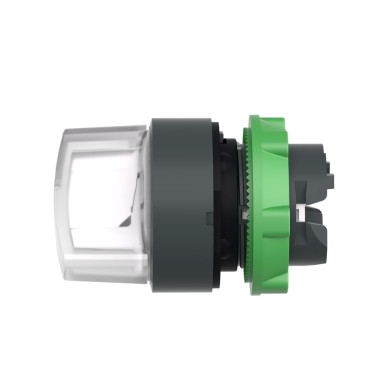 ZB5AK1413 - Head for illuminated selector switch, Harmony XB5, universal LED, white handle, 22mm, 2 positions, spring return - Schneider Electric - Head for illuminated selector switch, Harmony XB5, universal LED, white handle, 22mm, 2 positions, spring return - Schneider Electric - 2