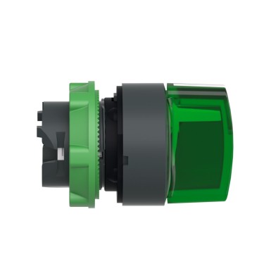 ZB5AK1533 - Head for illuminated selector switch, Harmony XB5, dark grey plastic, green handle, 22mm, universal LED, 3 positions, - Schneider Electric - Head for illuminated selector switch, Harmony XB5, dark grey plastic, green handle, 22mm, universal LED, 3 positions, - Schneider Electric - 1