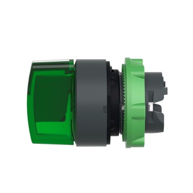 ZB5AK1533 - Head for illuminated selector switch, Harmony XB5, dark grey plastic, green handle, 22mm, universal LED, 3 positions, - Schneider Electric - Head for illuminated selector switch, Harmony XB5, dark grey plastic, green handle, 22mm, universal LED, 3 positions, - Schneider Electric - 2