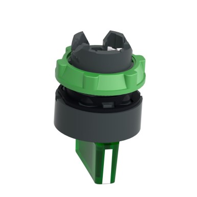 ZB5AK1533 - Head for illuminated selector switch, Harmony XB5, dark grey plastic, green handle, 22mm, universal LED, 3 positions, - Schneider Electric - Head for illuminated selector switch, Harmony XB5, dark grey plastic, green handle, 22mm, universal LED, 3 positions, - Schneider Electric - 3