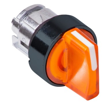 ZB5AK1753 - Head for illuminated selector switch, Harmony XB5, plastic, orange handle, 22mm, universal LED, 3 positions, left to center - Schneider Electric - Head for illuminated selector switch, Harmony XB5, plastic, orange handle, 22mm, universal LED, 3 positions, left to center - Schneider Electric - 0