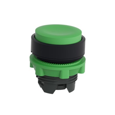 ZB5AL3 - Push button head, Harmony XB5, plastic, projecting, green, 22mm, spring return, unmarked - Schneider Electric - Push button head, Harmony XB5, plastic, projecting, green, 22mm, spring return, unmarked - Schneider Electric - 2