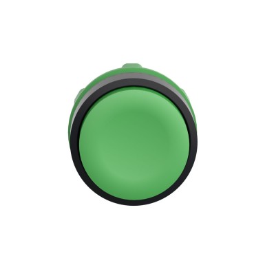 ZB5AL3 - Push button head, Harmony XB5, plastic, projecting, green, 22mm, spring return, unmarked - Schneider Electric - Push button head, Harmony XB5, plastic, projecting, green, 22mm, spring return, unmarked - Schneider Electric - 4