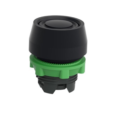 ZB5AP2S - Push button head, Harmony XB5, plastic, flush, black, 22mm, spring return, coloured boot, unmarked - Schneider Electric - Push button head, Harmony XB5, plastic, flush, black, 22mm, spring return, coloured boot, unmarked - Schneider Electric - 6