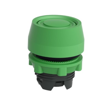 ZB5AP3S - Push button head, Harmony XB5, plastic, flush, green, 22mm, spring return, coloured boot, unmarked - Schneider Electric - Push button head, Harmony XB5, plastic, flush, green, 22mm, spring return, coloured boot, unmarked - Schneider Electric - 5