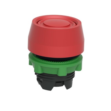 ZB5AP4S - Push button head, Harmony XB5, plastic, flush, red, 22mm, spring return, coloured boot, unmarked - Schneider Electric - Push button head, Harmony XB5, plastic, flush, red, 22mm, spring return, coloured boot, unmarked - Schneider Electric - 3