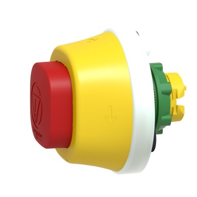 ZB5AS84W2B - Harmony XB5, Antimicrobial Illuminated emergency stop head, plastic, red, Ш22, trigger latching turn to release, red LED, 24 V AC/DC - Schneider Electric - Harmony XB5, Antimicrobial Illuminated emergency stop head, plastic, red, Ш22, trigger latching turn to release, red LED, 24 V AC/DC - Schneider Electric - 3