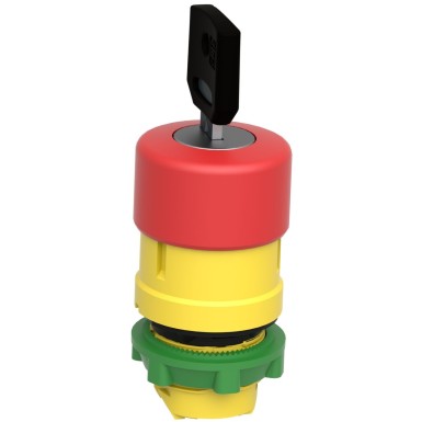 ZB5AS934 - Emergency stop head, Harmony XB5, switching off, plastic, red mushroom 30mm, 22mm, trigger latching key release - Schneider Electric - Emergency stop head, Harmony XB5, switching off, plastic, red mushroom 30mm, 22mm, trigger latching key release - Schneider Electric - 4