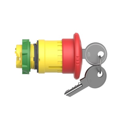 ZB5AS944 - Emergency stop head, Harmony XB5, switching off, plastic, red mushroom 40mm, 22mm, trigger latching key release - Schneider Electric - Emergency stop head, Harmony XB5, switching off, plastic, red mushroom 40mm, 22mm, trigger latching key release - Schneider Electric - 6