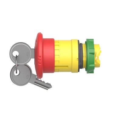 ZB5AS944 - Emergency stop head, Harmony XB5, switching off, plastic, red mushroom 40mm, 22mm, trigger latching key release - Schneider Electric - Emergency stop head, Harmony XB5, switching off, plastic, red mushroom 40mm, 22mm, trigger latching key release - Schneider Electric - 5