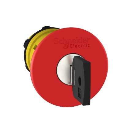 ZB5AS94410 - Head for emergency stop push button, Harmony XB5, switching off, plastic, red mushroom 40mm, 22mm, trigger/latching key release, key 458A - Schneider Electric - Head for emergency stop push button, Harmony XB5, switching off, plastic, red mushroom 40mm, 22mm, trigger/latching key release, key 458A - Schneider Electric - 0