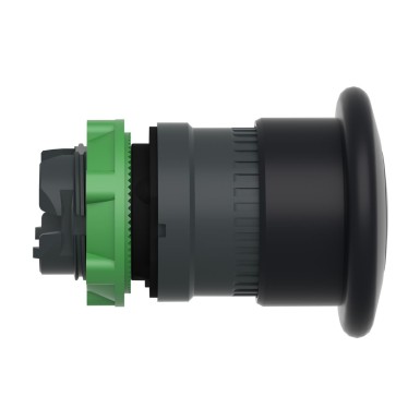 ZB5AT2 - Head for non illuminated pushbutton, Harmony XB5, plastic, black, mushroom 40mm, 22mm, latching push pull - Schneider Electric - Head for non illuminated pushbutton, Harmony XB5, plastic, black, mushroom 40mm, 22mm, latching push pull - Schneider Electric - 1