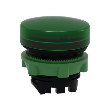 ZB5AV033E - Head for pilot light, Harmony XB5, plastic, green, 22mm, universal LED, plain lens, for insertion of legend - Schneider Electric - Head for pilot light, Harmony XB5, plastic, green, 22mm, universal LED, plain lens, for insertion of legend - Schneider Electric - 6