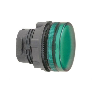 ZB5AV033S - Head for pilot light, Harmony XB5, green ?22 mm grooved lens integral led - Schneider Electric - Head for pilot light, Harmony XB5, green ?22 mm grooved lens integral led - Schneider Electric - 0