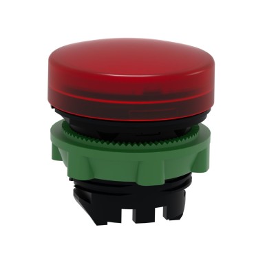 ZB5AV043E - Head for pilot light, Harmony XB5, plastic, red, 22mm, universal LED, plain lens, for insertion of legend - Schneider Electric - Head for pilot light, Harmony XB5, plastic, red, 22mm, universal LED, plain lens, for insertion of legend - Schneider Electric - 1