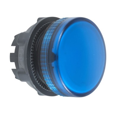 ZB5AV06 - Head for pilot light, Harmony XB5, blue, 22mm, with grooved lens, integral LED - Schneider Electric - Head for pilot light, Harmony XB5, blue, 22mm, with grooved lens, integral LED - Schneider Electric - 0