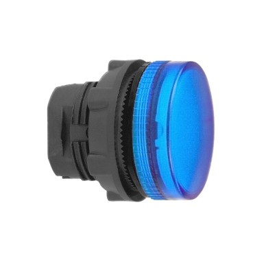 ZB5AV063S - Head for pilot light, Harmony XB5, plastic, blue, 22mm, universal LED, grooved lens - Schneider Electric - Head for pilot light, Harmony XB5, plastic, blue, 22mm, universal LED, grooved lens - Schneider Electric - 0