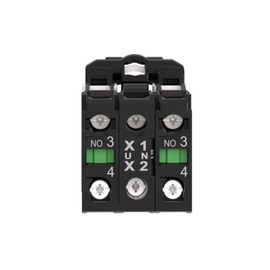 ZB5AW0B13 - Complete body/contact assembly and light block, Harmony XB5, plastic, universal LED, body/fixing collar, 2NO, 24V AC DC - Schneider Electric - Complete body/contact assembly and light block, Harmony XB5, plastic, universal LED, body/fixing collar, 2NO, 24V AC DC - Schneider Electric - 5