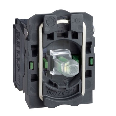 ZB5AW0B33 - Harmony XB5, Light block with body/fixing collar, plastic, green, integral LED, 24 V AC/DC, 2 NO - Schneider Electric - Harmony XB5, Light block with body/fixing collar, plastic, green, integral LED, 24 V AC/DC, 2 NO - Schneider Electric - 0