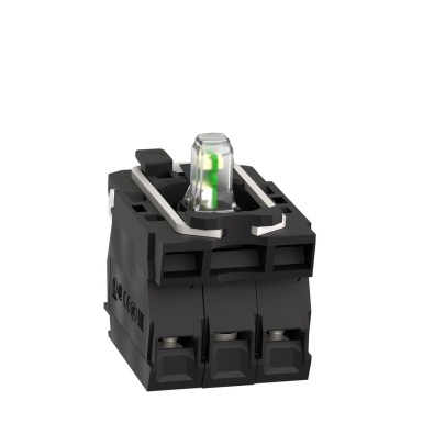 ZB5AW0G33 - Harmony XB5, Light block with body/fixing collar, plastic , green, integral LED, 110...120 V AC, 2 N - Schneider Electric - Harmony XB5, Light block with body/fixing collar, plastic , green, integral LED, 110...120 V AC, 2 N - Schneider Electric - 3