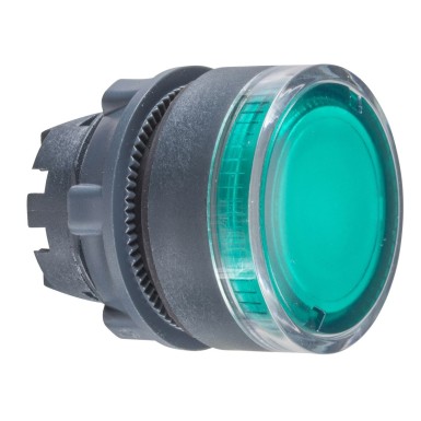 ZB5AW33 - Illuminated push button head, Harmony XB5, plastic, flush, green, 22mm, spring return, plain lens for BA9s bulb - Schneider Electric - Illuminated push button head, Harmony XB5, plastic, flush, green, 22mm, spring return, plain lens for BA9s bulb - Schneider Electric - 0