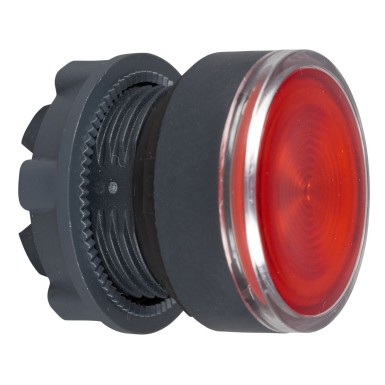 ZB5AW343S - Head for illuminated push button, Harmony XB5, red flush, 22mm, universal LED, spring return, grooved lens, unmarked - Schneider Electric - Head for illuminated push button, Harmony XB5, red flush, 22mm, universal LED, spring return, grooved lens, unmarked - Schneider Electric - 0