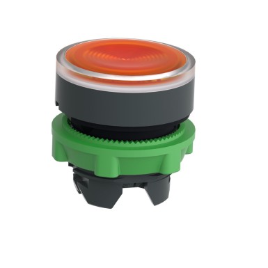 ZB5AW353S - Head for illuminated push button, Harmony XB5, plastic, orange flush, 22mm, universal LED, spring return, grooved lens - Schneider Electric - Head for illuminated push button, Harmony XB5, plastic, orange flush, 22mm, universal LED, spring return, grooved lens - Schneider Electric - 5