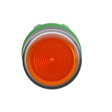 ZB5AW353S - Head for illuminated push button, Harmony XB5, plastic, orange flush, 22mm, universal LED, spring return, grooved lens - Schneider Electric - Head for illuminated push button, Harmony XB5, plastic, orange flush, 22mm, universal LED, spring return, grooved lens - Schneider Electric - 6