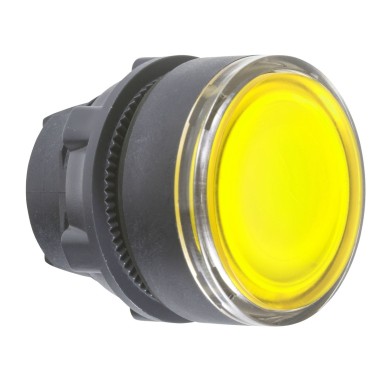 ZB5AW383 - Head for illuminated push button, Harmony XB5, yellow flush, 22mm, universal LED, spring return, plain, unmarked - Schneider Electric - Head for illuminated push button, Harmony XB5, yellow flush, 22mm, universal LED, spring return, plain, unmarked - Schneider Electric - 0