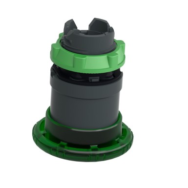 ZB5AW733 - Head for illuminated push button, Harmony XB5, plastic, green mushroom 40mm, 22mm, latching turn to release, clear boot - Schneider Electric - Head for illuminated push button, Harmony XB5, plastic, green mushroom 40mm, 22mm, latching turn to release, clear boot - Schneider Electric - 6