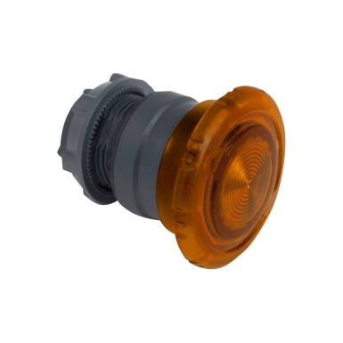 ZB5AW753 - Head for illuminated push button, Harmony XB5, plastic, orange mushroom 40mm, 22mm, latching turn to release, clear boot - Schneider Electric - Head for illuminated push button, Harmony XB5, plastic, orange mushroom 40mm, 22mm, latching turn to release, clear boot - Schneider Electric - 0