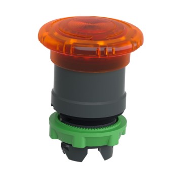 ZB5AW753 - Head for illuminated push button, Harmony XB5, plastic, orange mushroom 40mm, 22mm, latching turn to release, clear boot - Schneider Electric - Head for illuminated push button, Harmony XB5, plastic, orange mushroom 40mm, 22mm, latching turn to release, clear boot - Schneider Electric - 4