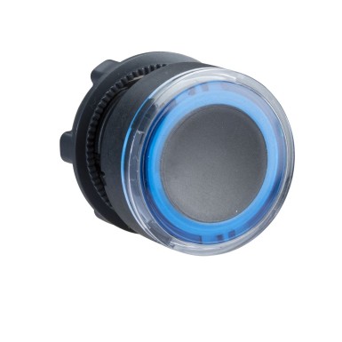 ZB5AW963 - Head for illuminated push button, Harmony XB5, plastic, blue flush, 22mm, universal LED, spring return, illuminated ring - Schneider Electric - Head for illuminated push button, Harmony XB5, plastic, blue flush, 22mm, universal LED, spring return, illuminated ring - Schneider Electric - 0