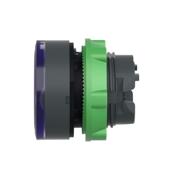 ZB5AW963 - Head for illuminated push button, Harmony XB5, plastic, blue flush, 22mm, universal LED, spring return, illuminated ring - Schneider Electric - Head for illuminated push button, Harmony XB5, plastic, blue flush, 22mm, universal LED, spring return, illuminated ring - Schneider Electric - 3