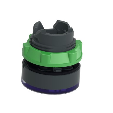 ZB5AW963 - Head for illuminated push button, Harmony XB5, plastic, blue flush, 22mm, universal LED, spring return, illuminated ring - Schneider Electric - Head for illuminated push button, Harmony XB5, plastic, blue flush, 22mm, universal LED, spring return, illuminated ring - Schneider Electric - 4