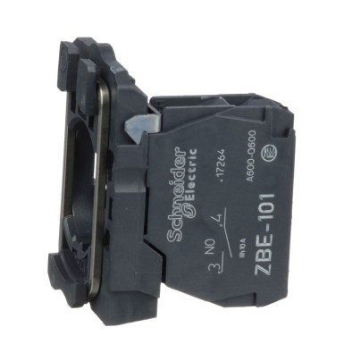 ZB5AZ101 - Single contact block with body fixing collar, Harmony XB5, plastic, screw clamp terminal, 1NO - Schneider Electric - Single contact block with body fixing collar, Harmony XB5, plastic, screw clamp terminal, 1NO - Schneider Electric - 0