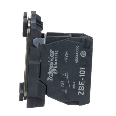 ZB5AZ101 - Single contact block with body fixing collar, Harmony XB5, plastic, screw clamp terminal, 1NO - Schneider Electric - Single contact block with body fixing collar, Harmony XB5, plastic, screw clamp terminal, 1NO - Schneider Electric - 4