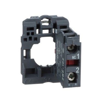 ZB5AZ102 - Single contact block with body fixing collar, Harmony XB5, plastic, screw clamp terminal, 1NC - Schneider Electric - Single contact block with body fixing collar, Harmony XB5, plastic, screw clamp terminal, 1NC - Schneider Electric - 1