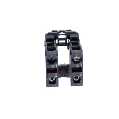 ZB5AZ104 - Single contact block with body fixing collar, Harmony XB5, plastic, screw clamp terminal, 2NC - Schneider Electric - Single contact block with body fixing collar, Harmony XB5, plastic, screw clamp terminal, 2NC - Schneider Electric - 4